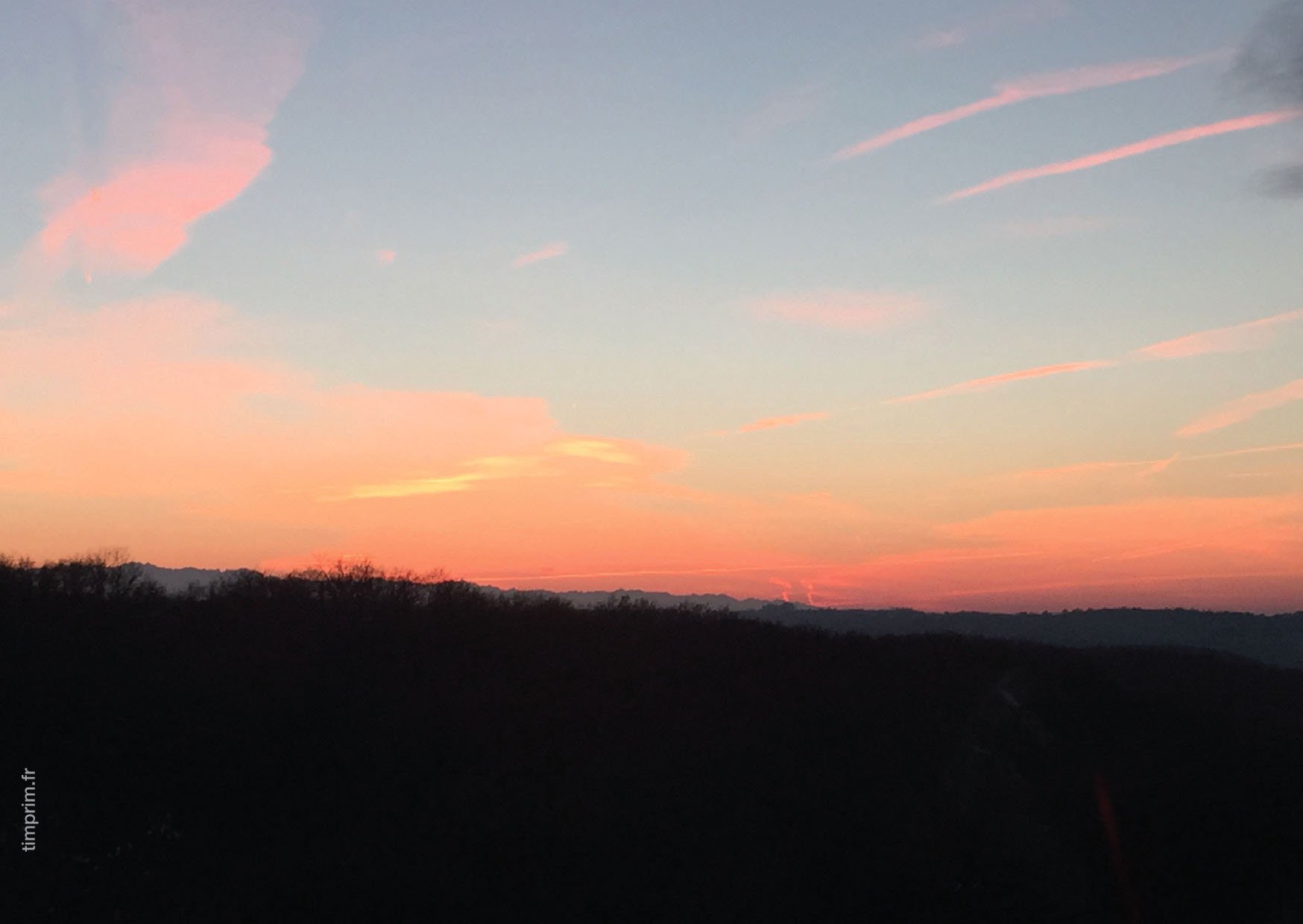 Fairepart décès ou remerciement Ciel Orange Remerciement Décès T'imprim